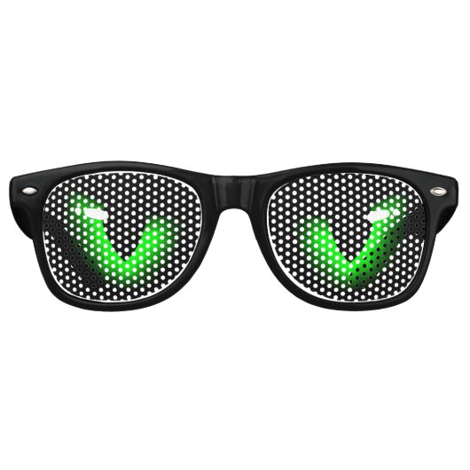 Freaky Green Grumpy Animal Cat Eyes Partybrille (Vorderseite)