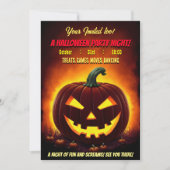 Freaky Halloween Pumkin Party Einladung (Vorderseite)