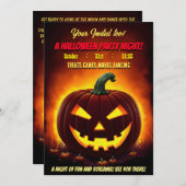 Freaky Halloween Pumkin Party Einladung (Vorne/Hinten)