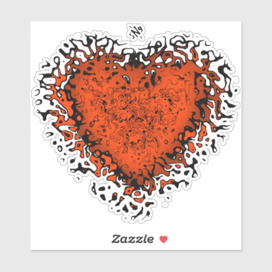 Freaky heart v1 aufkleber (Blatt)