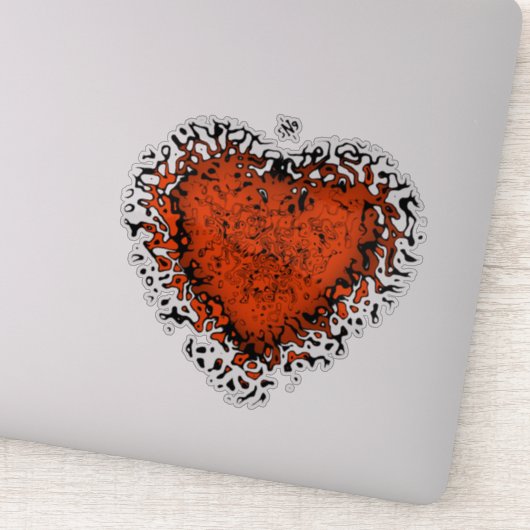 Freaky heart v1 aufkleber (Detail)