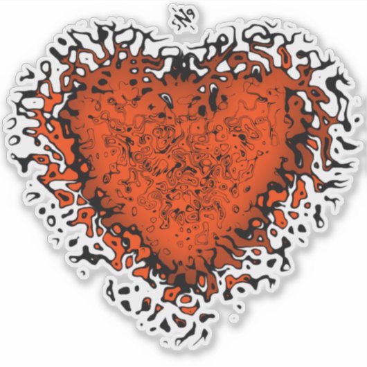 Freaky heart v1 aufkleber (Vorderseite)