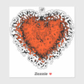 Freaky heart v2 Aufkleber (Blatt)