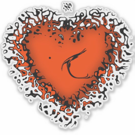 Freaky heart v4.2 Aufkleber (Vorderseite)