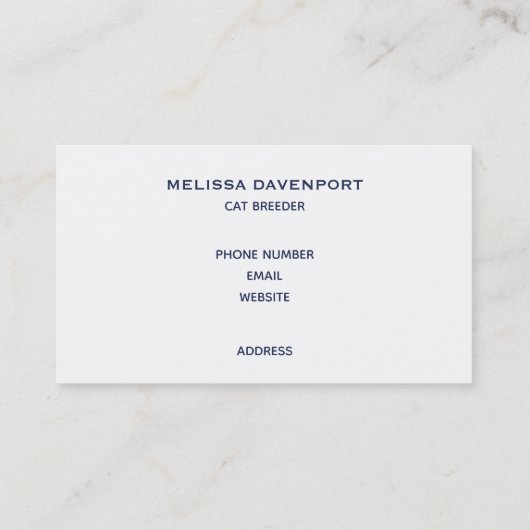 Freaky Niedlich Furless Sphynx Kitten Visitenkarte (Rückseite)