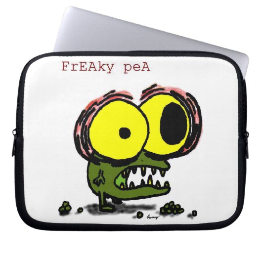 Freaky Pea Laptop Sleeve (Vorderseite)