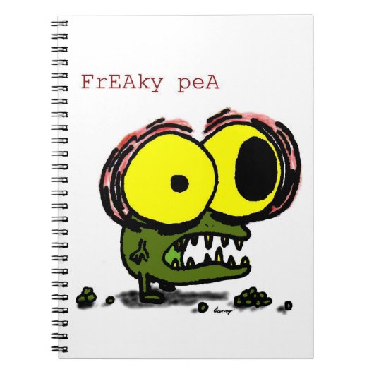 Freaky Pea Notebook Notizblock (Vorderseite)