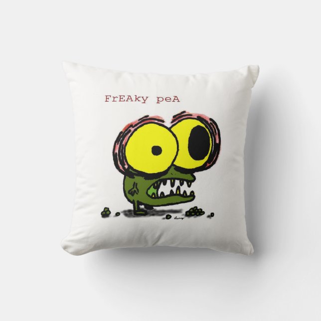 Freaky Pea Pillow - Green Kissen (Vorderseite)