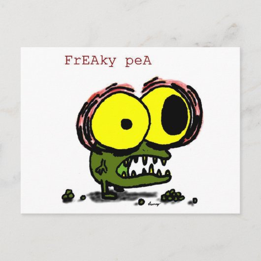 Freaky Pea Postcard Postkarte (Vorderseite)