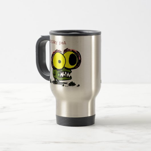 Freaky Pea Travel Mug Reisebecher (Vorderseite Links)