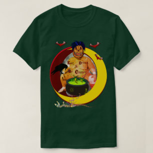 Freaky Pumpkin Man Halloween Green Uni Sex T - Shi T-Shirt