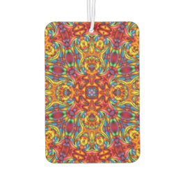 Freaky Tiki Red Vintag Fraktal Kaleidoscope Autolufterfrischer