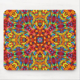 Freaky Tiki rotes Vintages Fraktal-Kaleidoskop Mousepad