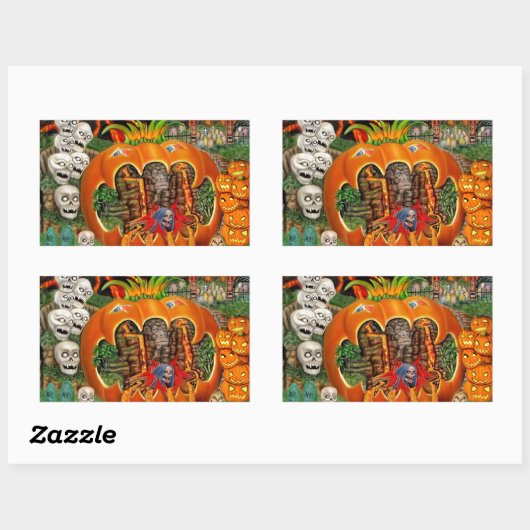 FREAKY TIKI TOMBS RECHTECKIGER AUFKLEBER (Blatt)