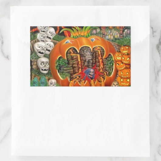 FREAKY TIKI TOMBS RECHTECKIGER AUFKLEBER (Tasche)