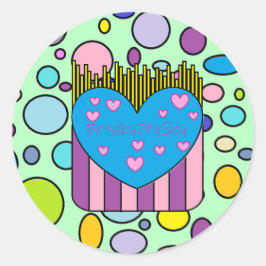 FreakyFryShy-Sticker Runder Aufkleber