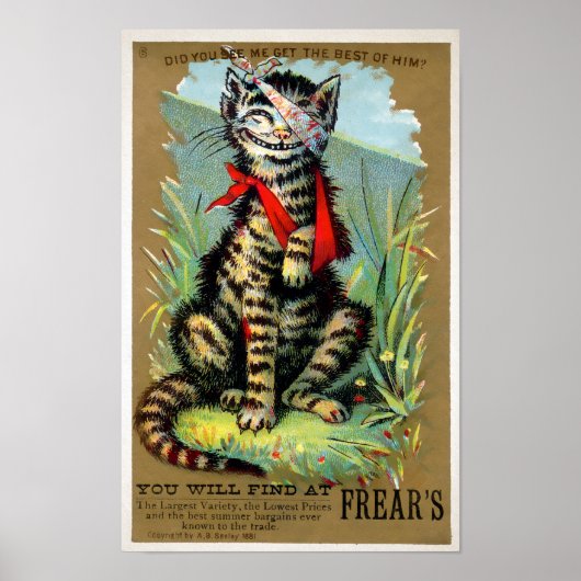 Frears Cat Trade Card Nr. 6 (von 6) Poster (Vorne)