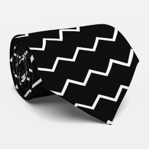 Frech, grafische Bindung schwarz und weiß Krawatte