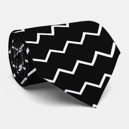 Frech, grafische Krawatte schwarz und weiß