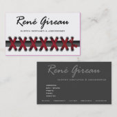 Frech schnüren Sie sich oben Kostüm-Designer Visitenkarte (Vorne/Hinten)