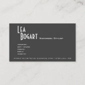 Frech schnüren Sie sich oben Kostüm-Designer Visitenkarte (Rückseite)