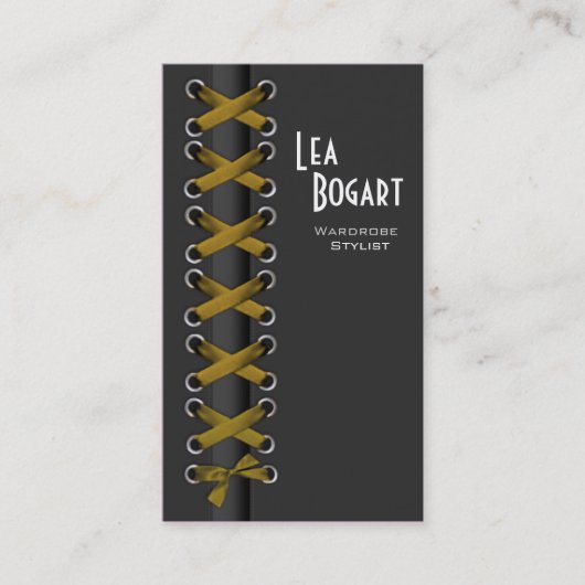 Frech schnüren Sie sich oben Kostüm-Designer Visitenkarte (Vorderseite)