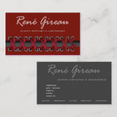 Frech schnüren Sie sich oben Kostüm-Designer Visitenkarte (Vorne/Hinten)