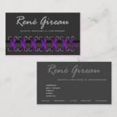 Frech schnüren Sie sich oben Kostüm-Designer Visitenkarte (Vorne/Hinten)