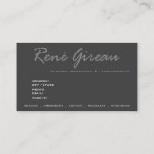 Frech schnüren Sie sich oben Kostüm-Designer Visitenkarte (Rückseite)