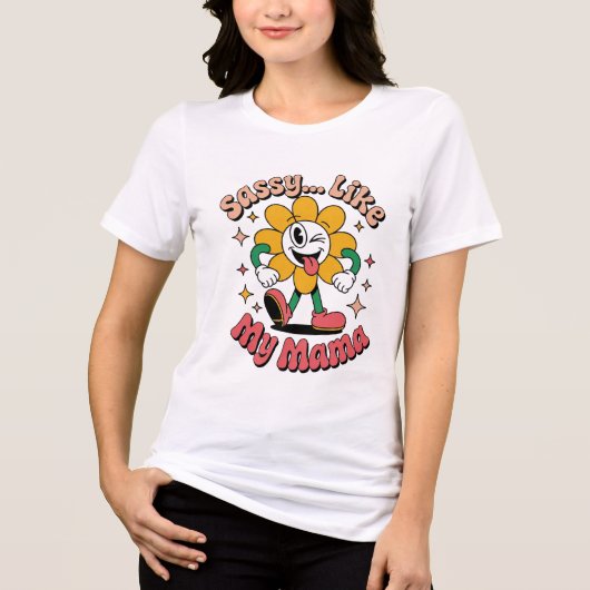 Frech wie meine Mama Tri-Blend Shirt (Vorderseite)