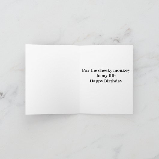 freche Affe Karte (Innenseite)