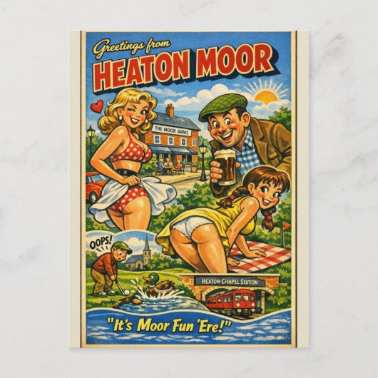 Freche Classic Heaton Moor Postkarte (Vorderseite)