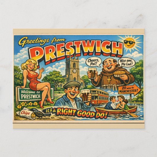 Freche Classic Prestwich Postkarte (Vorderseite)
