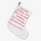 Freche Dackel Großer Weihnachtsstrumpf (Vorderansicht (hängend))