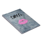 Freche Diva-Lippen Notizblock (Rechte Seite)