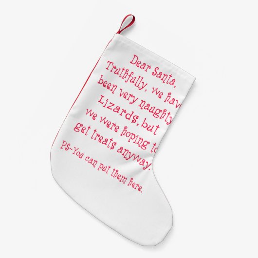 Freche Eidechsen Kleiner Weihnachtsstrumpf (Vorderansicht (hängend))