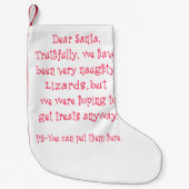 Freche Eidechsen Kleiner Weihnachtsstrumpf (Vorderseite)