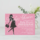 Freche Einladung Damen-Babyparty (Stehend Vorderseite)