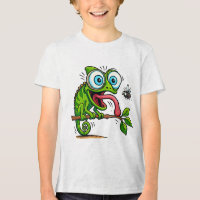 Freche-Frosch-Snack-Attack-Kinder-T-Shirt - Lustig