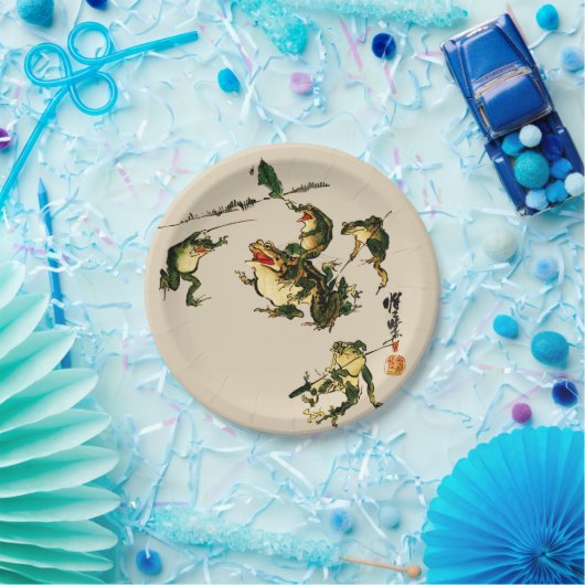 Freche Frösche Pappteller (Party)