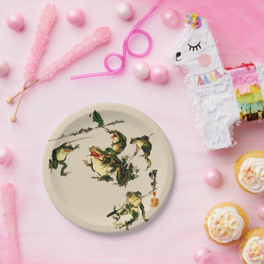 Freche Frösche Pappteller (Party)