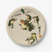 Freche Frösche Pappteller (Vorderseite)