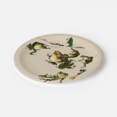 Freche Frösche Pappteller (Schrägansicht)