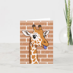 Freche Giraffe Nahaufnahme Grußkarte Karte