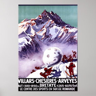 Freche Gnomes, die riesiges Schneeball-Plakat Poster