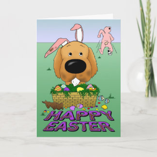 Freche goldene fröhliche Ostern Feiertagskarte