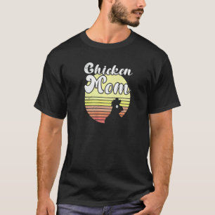 Freche Huhn Retro Sonnenuntergang Huhn Mutter Hahn T-Shirt