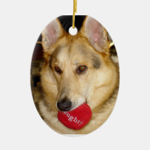 Freche Hundeverzierung Keramikornament