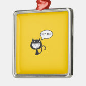 Freche Katze Ornament Aus Metall (Links)