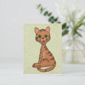Freche Katze Postkarte (Stehend Vorderseite)